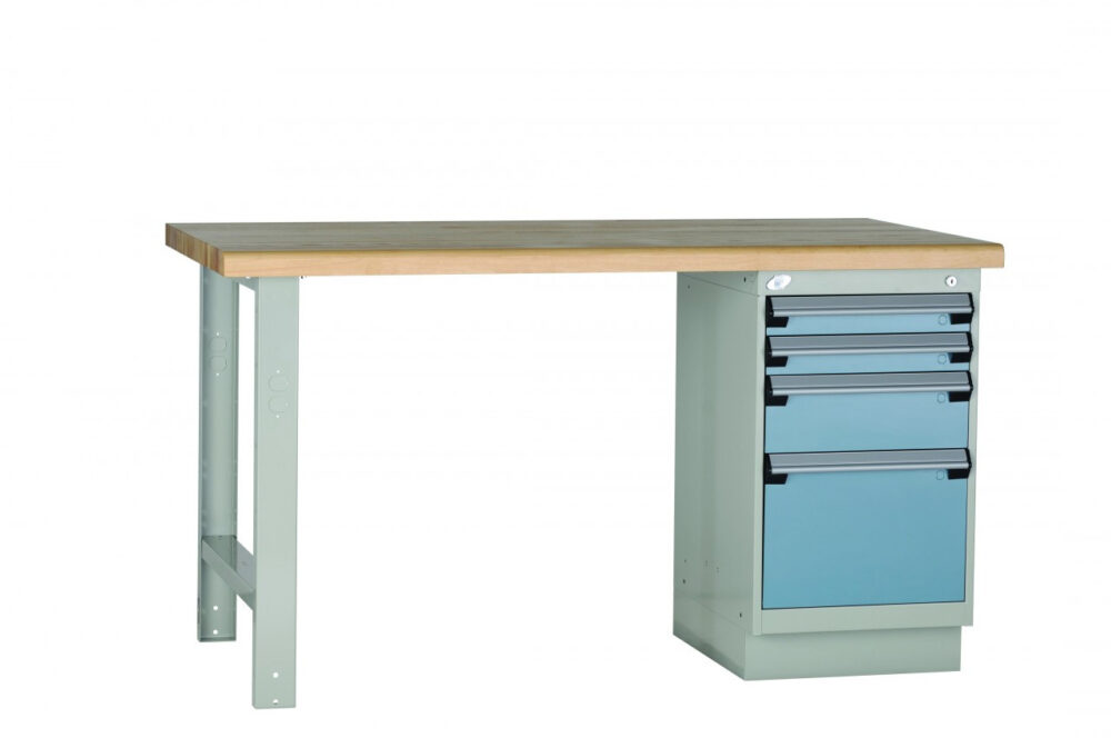 Workbench with Single Pedestal, Right