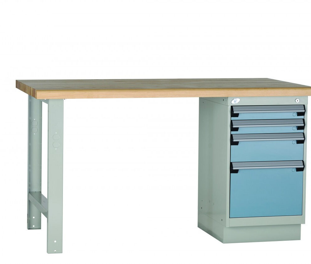 Workbench with Single Pedestal, Right