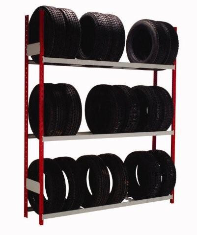 Single Deep Tire Rack with 3 Levels