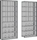 Closed Shelving with Fixed and Adjustable Dividers, Starter & Adder