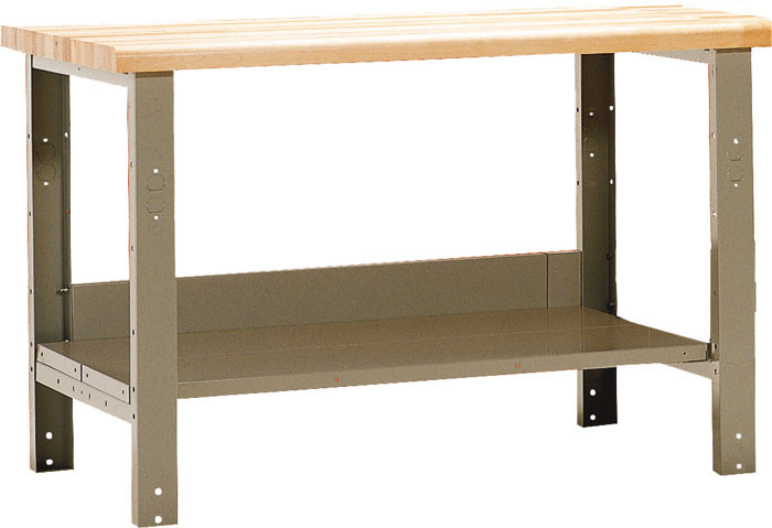 Workbench with Full Bottom Shelf