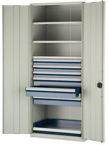 Doors with Frame are Compatible with Drawers in Shelving