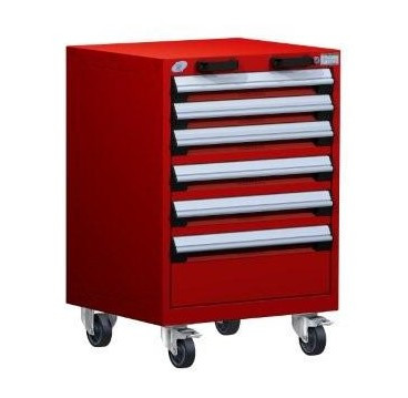 Mobile Drawer Cabinet Rousseau Heavy Duty R5BCD-3051 Flame Red