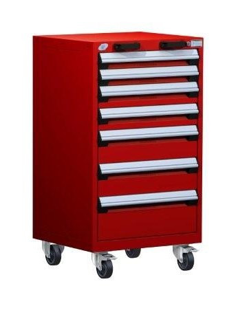 Mobile Drawer Cabinet Rousseau Heavy Duty R5BCD-3851 Flame Red