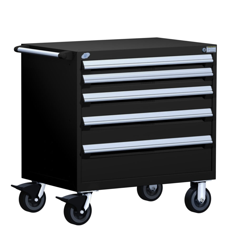 Mobile Drawer Cabinet Rousseau Heavy Duty R5BEE-3003 Black