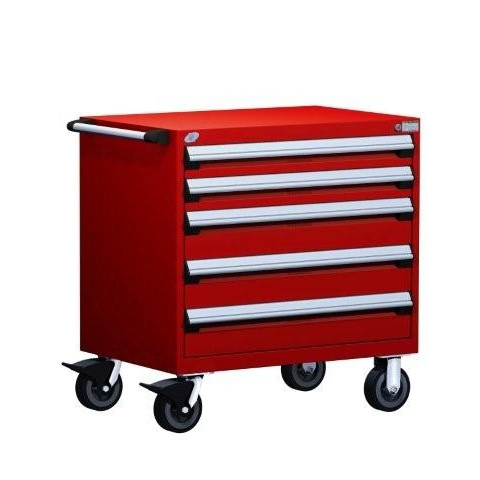 Mobile Drawer Cabinet Rousseau Heavy Duty R5BEE-3006 Flame Red