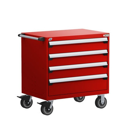 Mobile Drawer Cabinet Rousseau Heavy Duty R5BEC-3019 Flame Red
