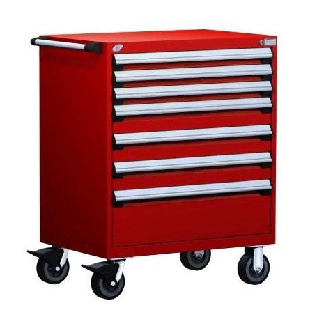 Mobile Drawer Cabinet Rousseau Heavy Duty R5BDD-3803 Flame Red