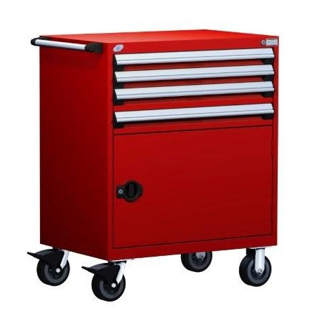 Mobile Drawer Cabinet Rousseau Heavy Duty R5BEE-3805 Flame Red