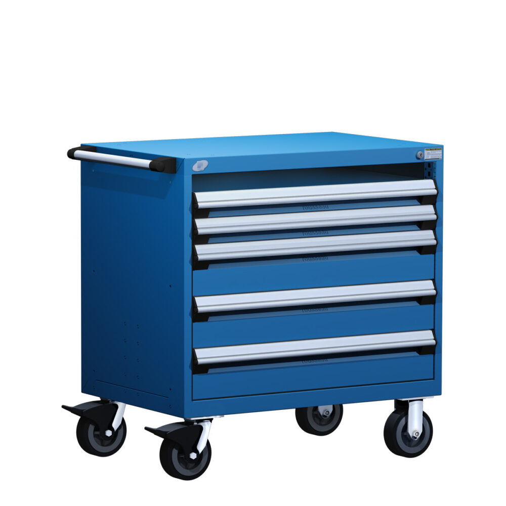 Mobile Drawer Cabinet Rousseau Heavy Duty R5BHE-3015 in Avalanche Blue