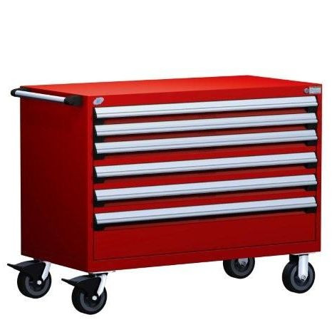Mobile Drawer Cabinet Rousseau Heavy Duty R5BHE-3002 Flame Red