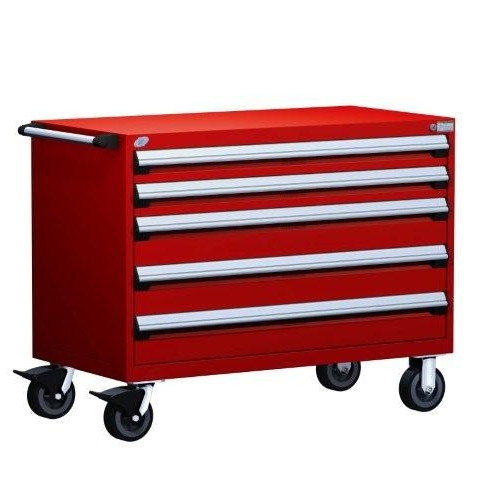 Mobile Drawer Cabinet Rousseau Heavy Duty R5BHE-3009 Flame Red