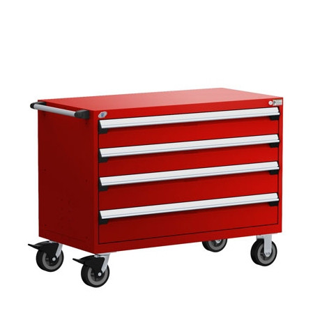 Mobile Drawer Cabinet Rousseau Heavy Duty R5BHE-3019 Flame Red