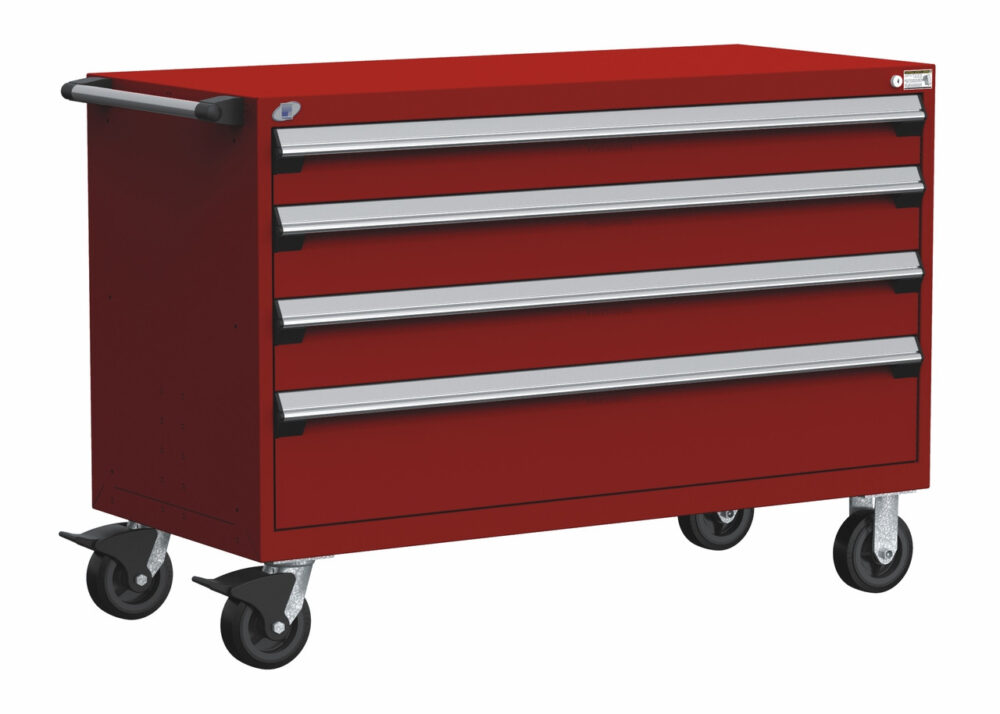 Mobile Drawer Cabinet Rousseau Heavy Duty R5BJE-3005 Flame Red