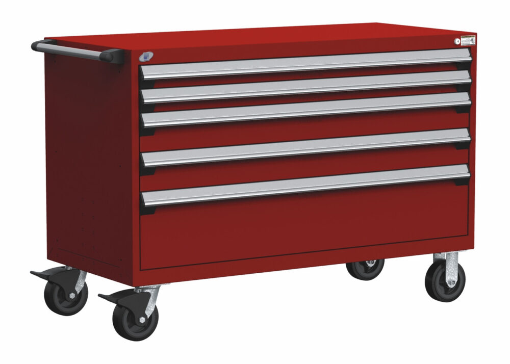 Mobile Drawer Cabinet Rousseau Heavy Duty R5BJG-3007 Flame Red
