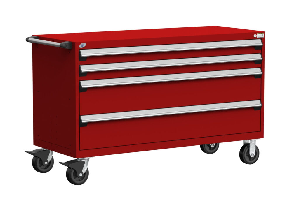 Mobile Drawer Cabinet Rousseau Heavy Duty R5BKG-3025 Flame Red