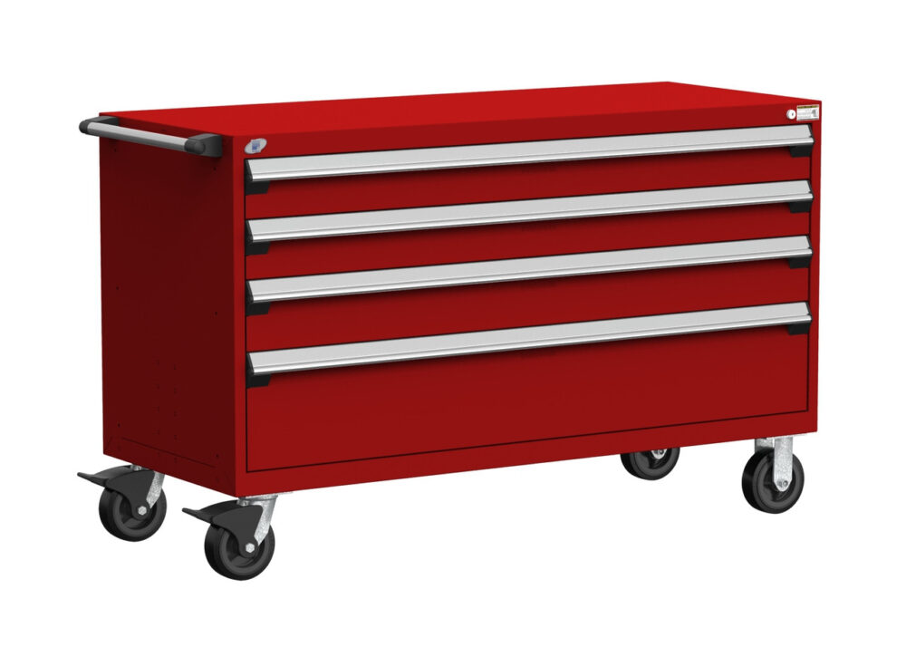 Mobile Drawer Cabinet Rousseau Heavy Duty R5BKG-3027 Flame Red