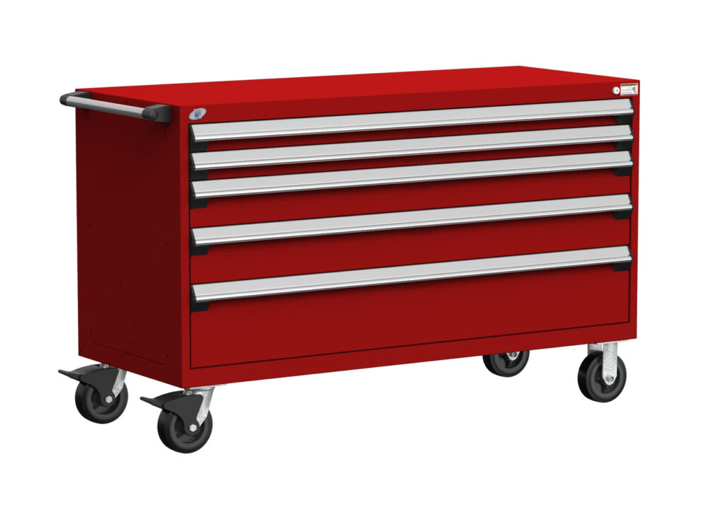Mobile Drawer Cabinet Rousseau Heavy Duty R5BKG-3031 Flame Red