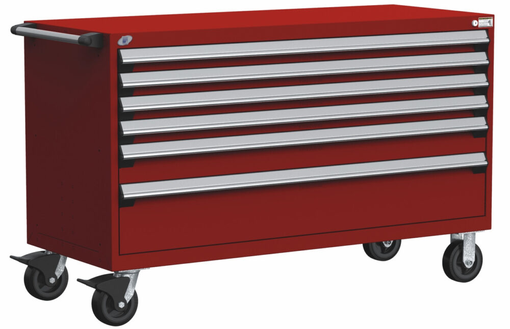 Mobile Drawer Cabinet Rousseau Heavy Duty R5BKG-3033 Flame Red