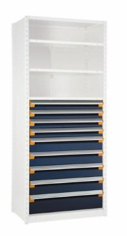 9 Drawer Insert for Existing Shelving 48" w x 18" deep