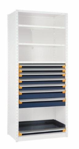 7 Drawer & Roll-Out Shelf Insert for Existing Shelving 48" wide x 24" deep