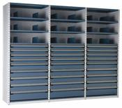 Drawers in Shelving Units can be joined for maximum storage efficiency