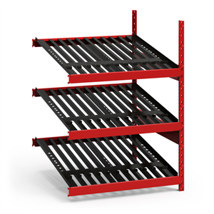 Add-On Battery Rack with 4 Slide Levels First In - First Out