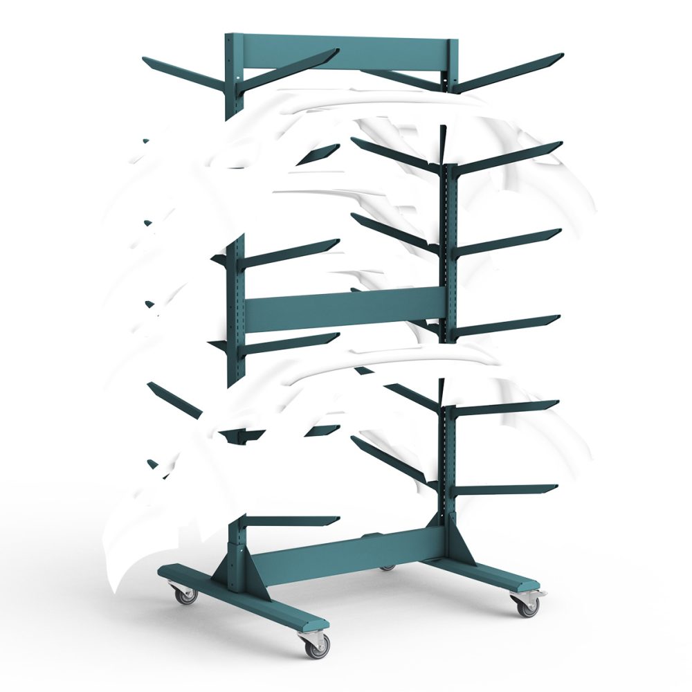 Bumper Cover Rack, Mobile, Double Sided, 45" x 42" x 91" high, 6 Levels (3513)