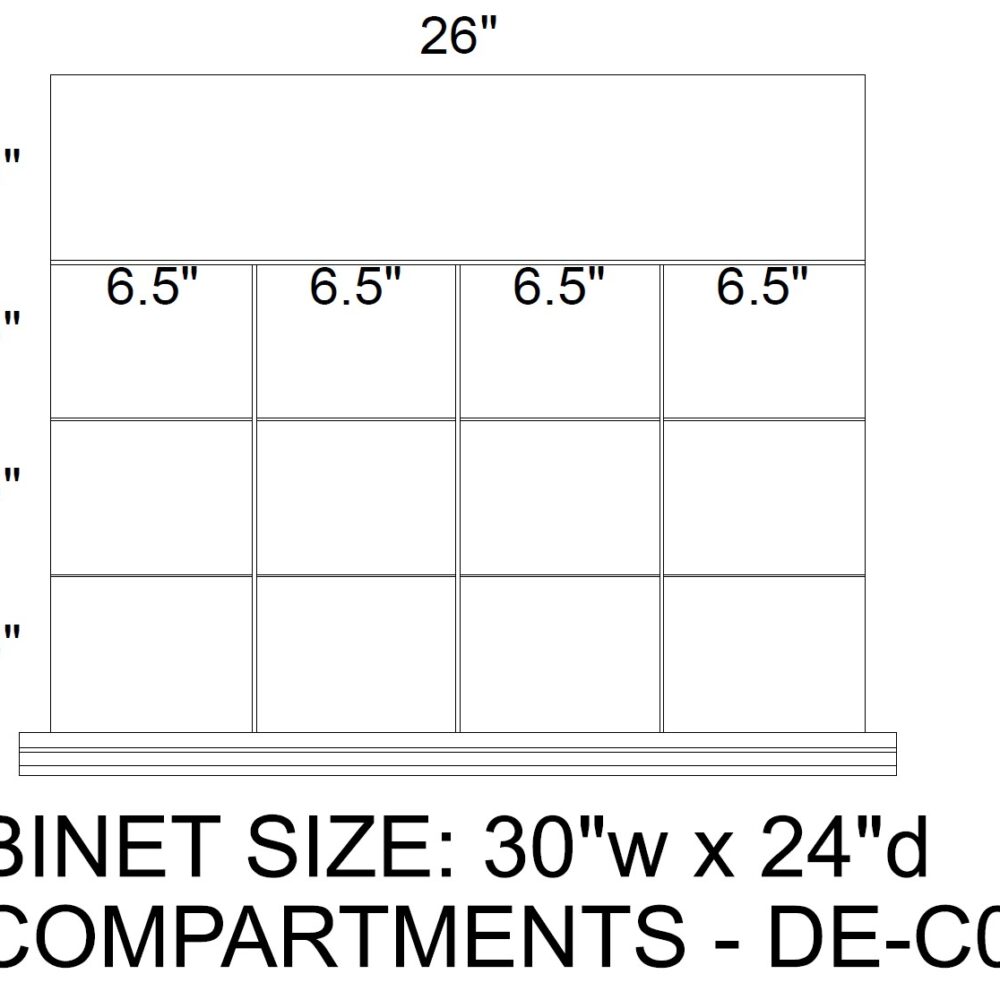 13 Compartment Set for 30" x 24" x 4" Face Drawer (C0408)