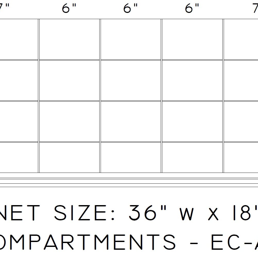 20 Compartment Set for 36" x 18" x 8" & 9" Face Drawer (A0415)