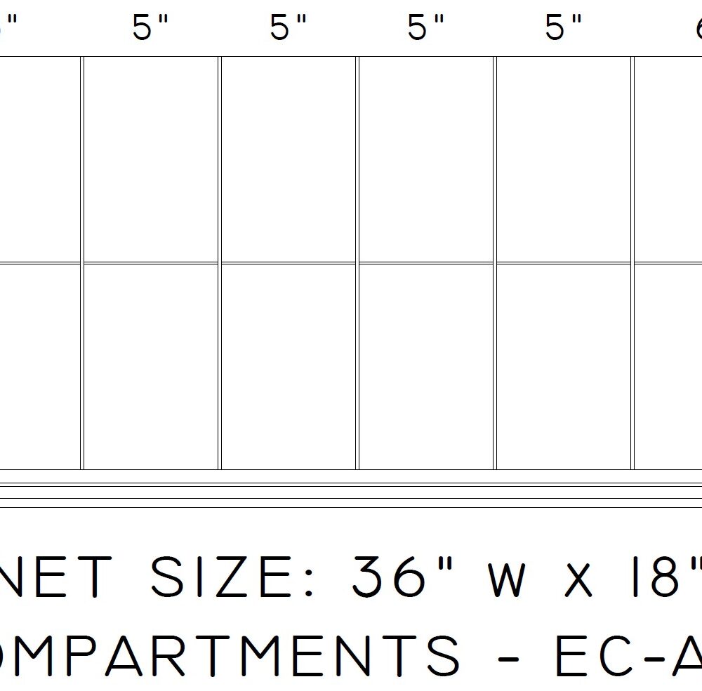 12 Compartment Set for 36" x 18" x 6" & 7" Face Drawer (A0506)