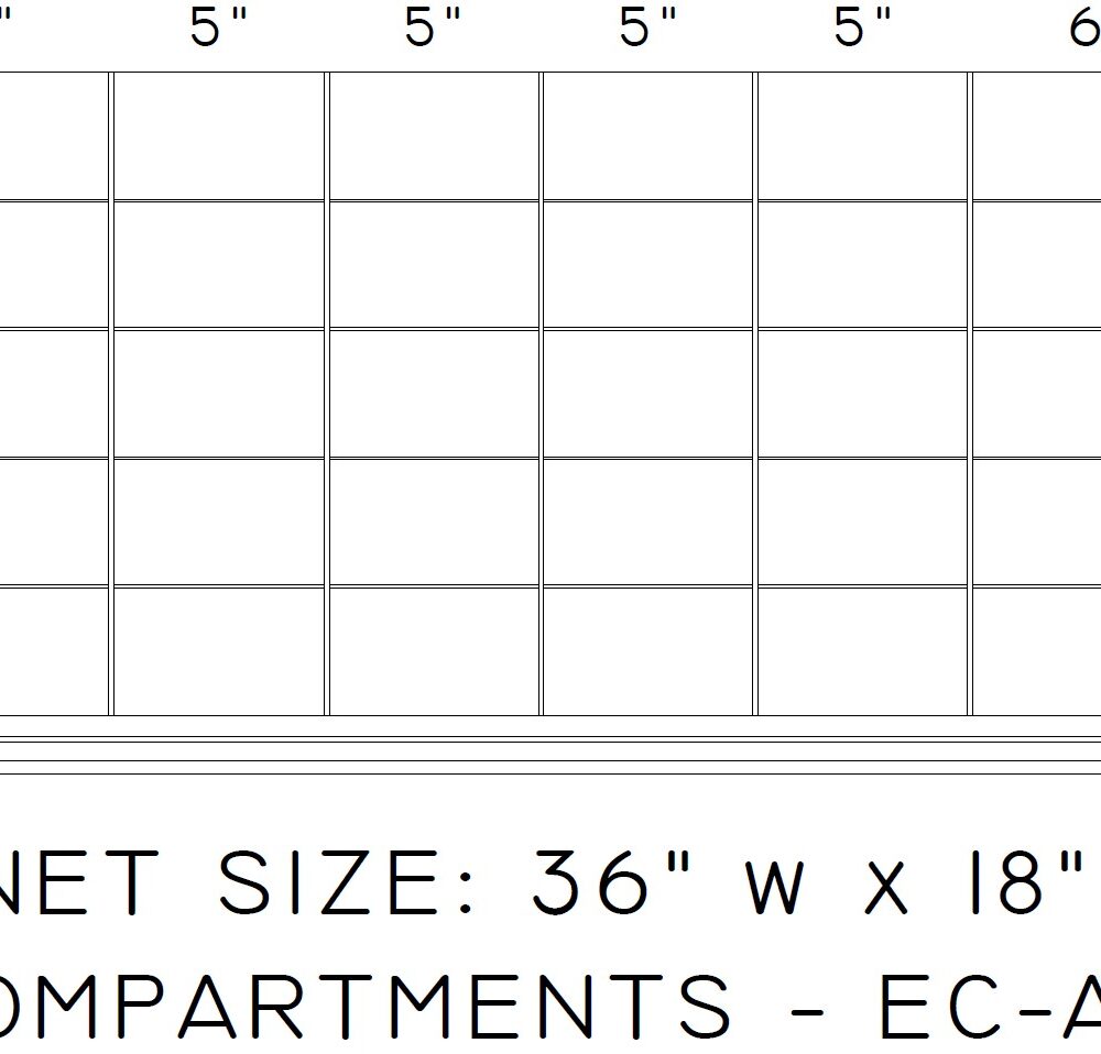 30 Compartment Set for 36" x 18" x 4" Face Drawer (A0524)