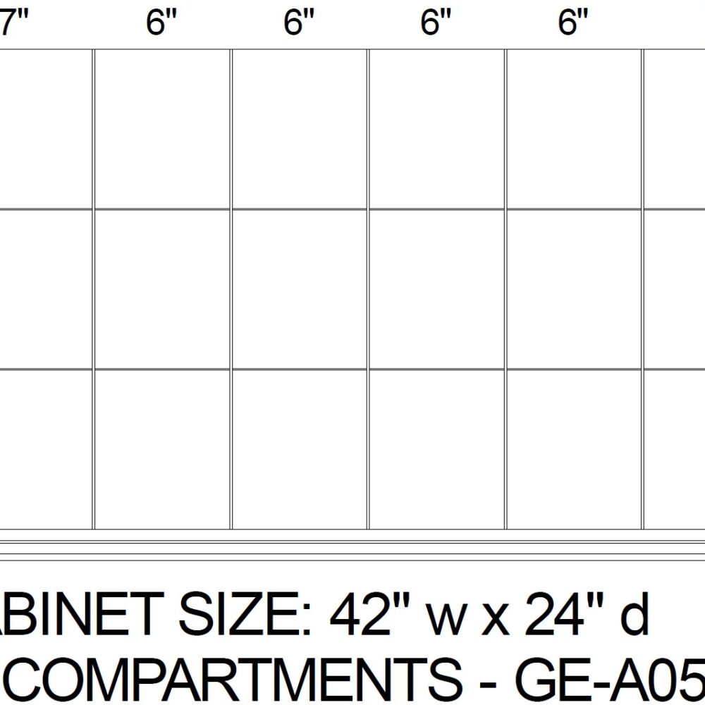 18 Compartment Set for 42" x 24" x 6" & 7" Face Drawer (A0512)