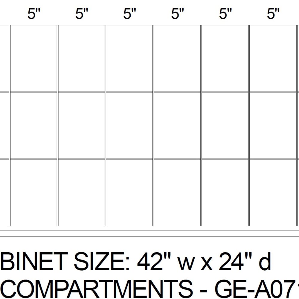 24 Compartment Set for 42" x 24" x 8" & 9" Face Drawer (A0716)